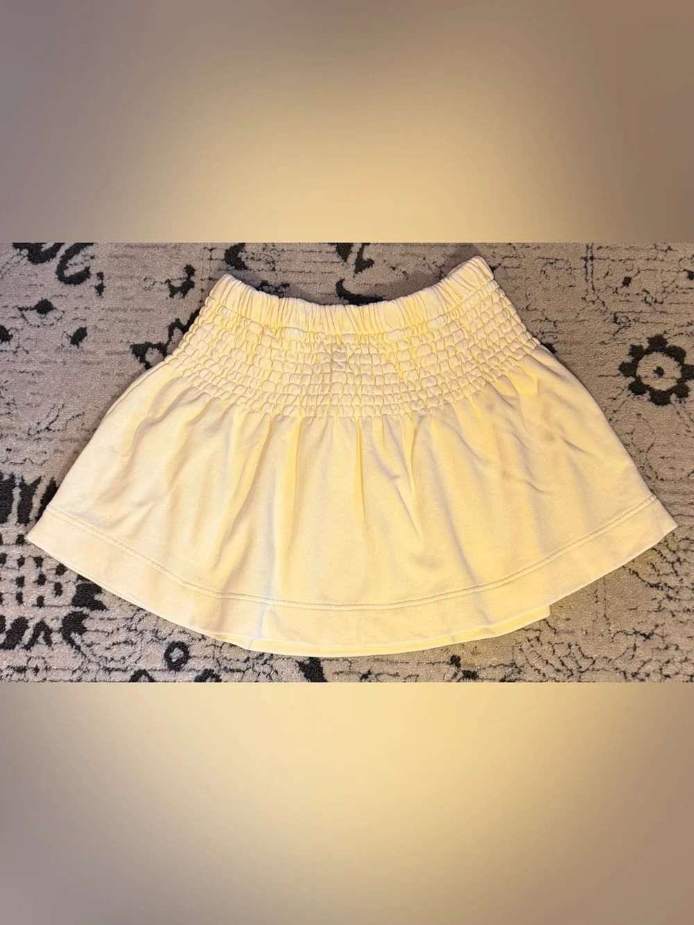 Aerie Women’s Yellow Skirt Mini Elastic Waist Size L NWT!